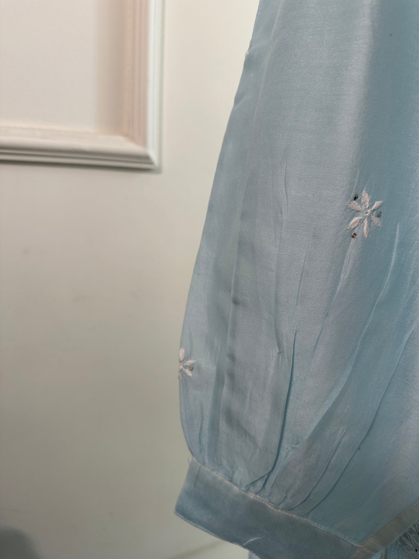 Noor- Mul Chanderi Chikankari Co-ord set