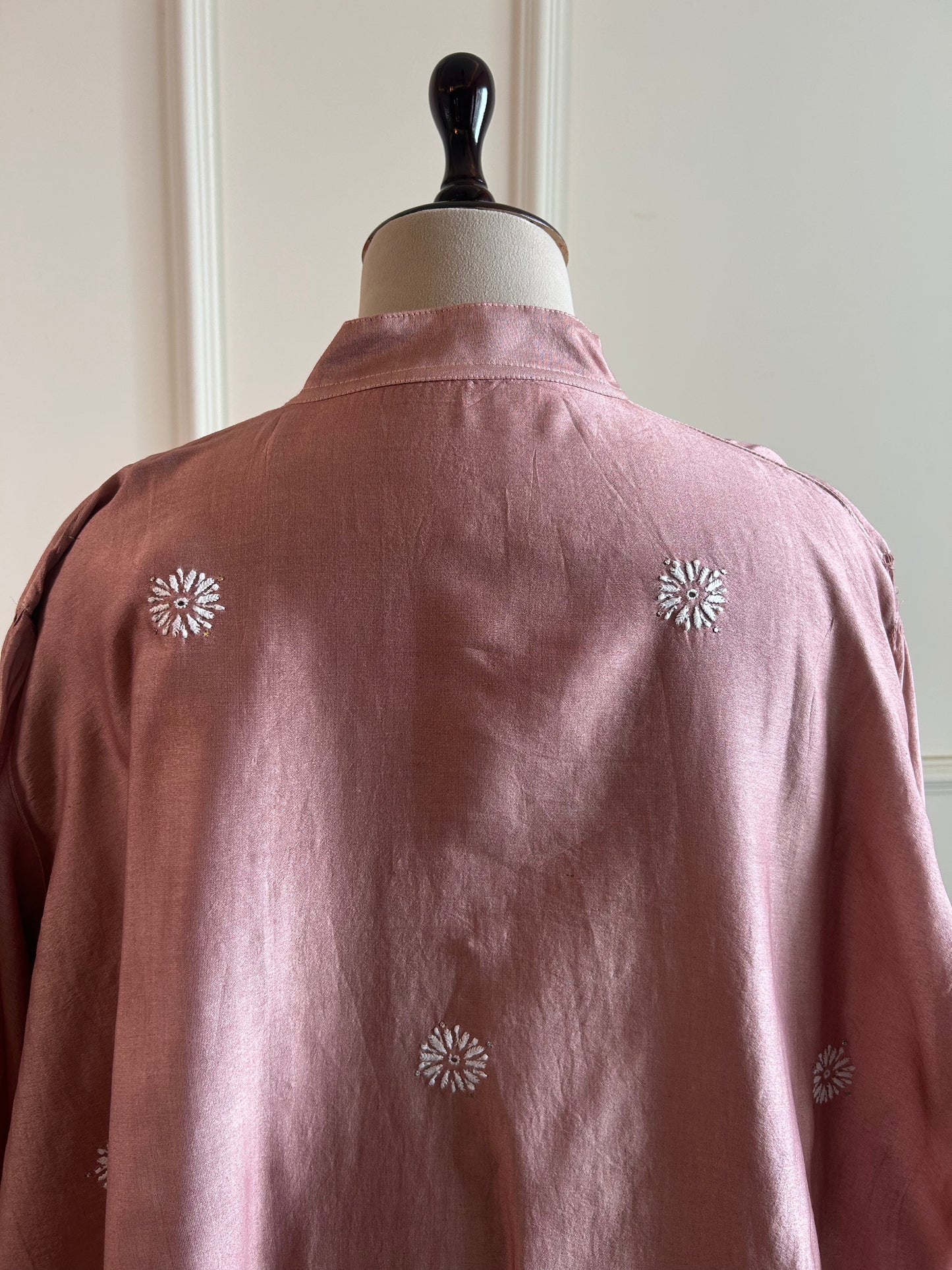 Muse- Mul Chanderi Chikankari Co-ord set