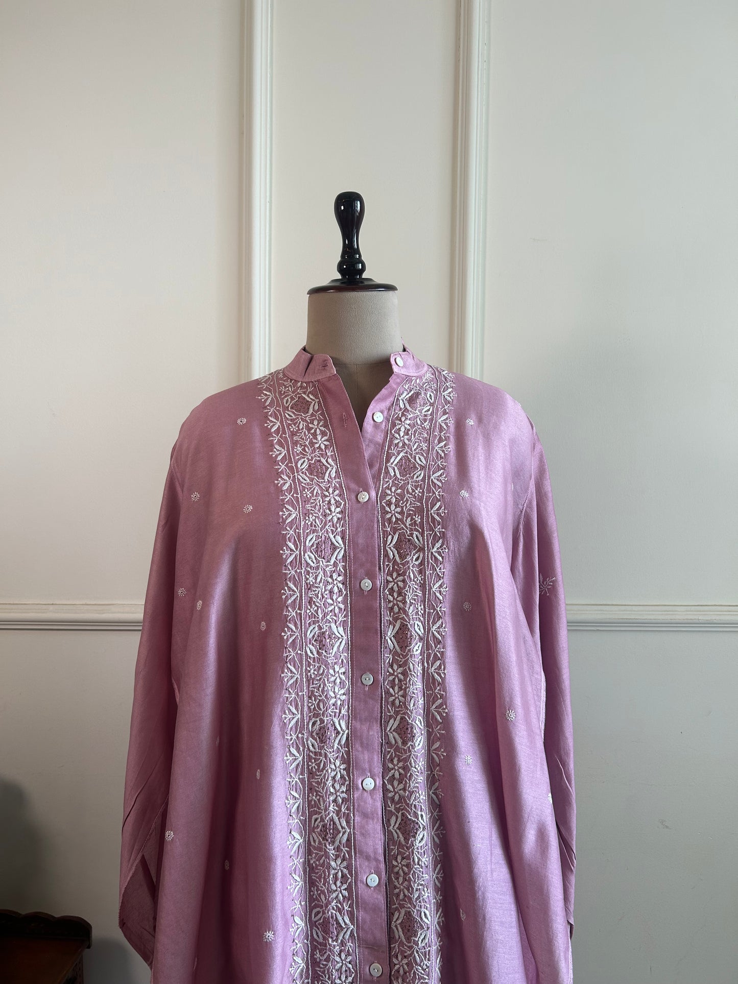 Elara- Mul Chanderi Chikankari Co-ord set