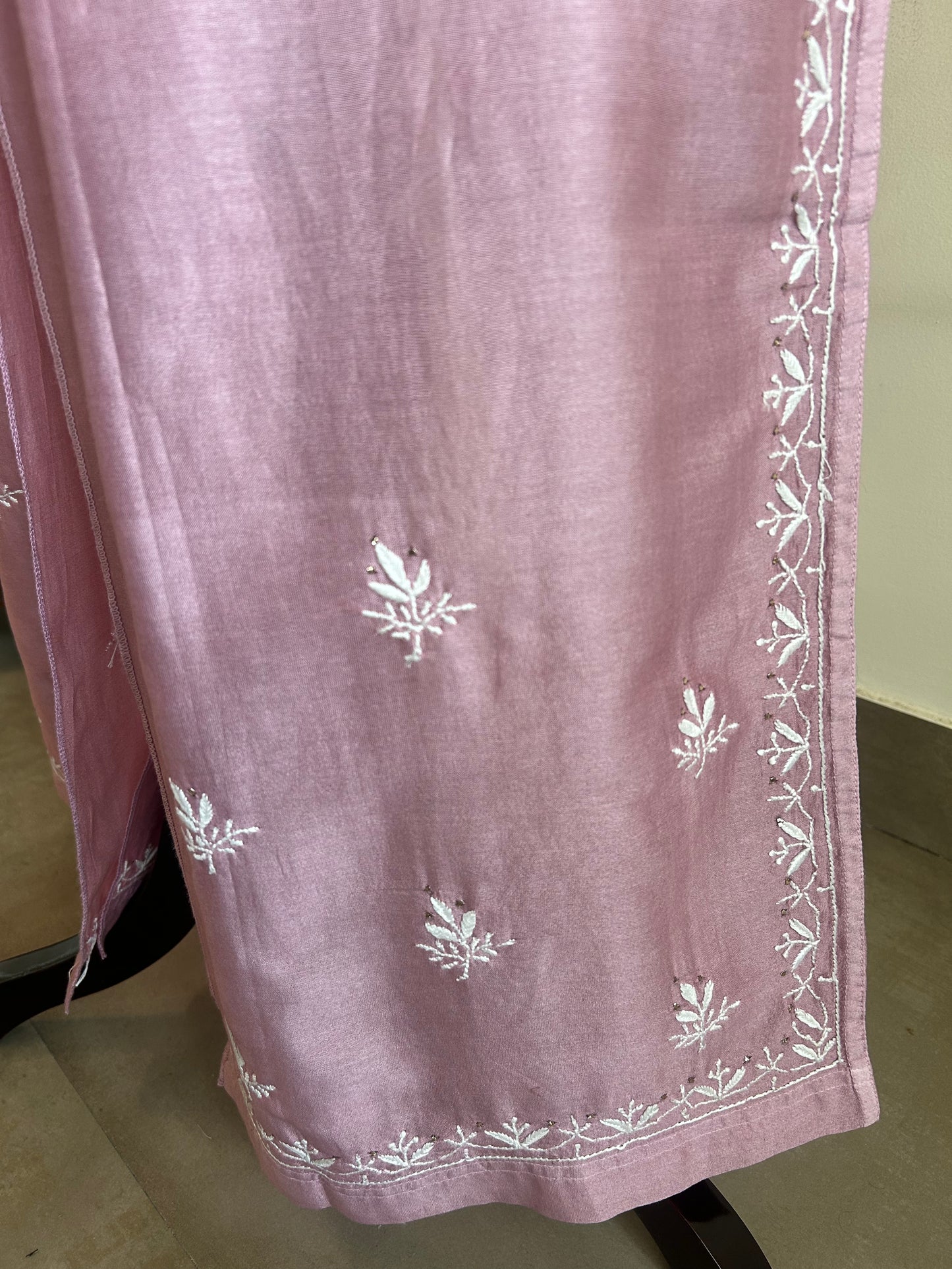 Elara- Mul Chanderi Chikankari Co-ord set