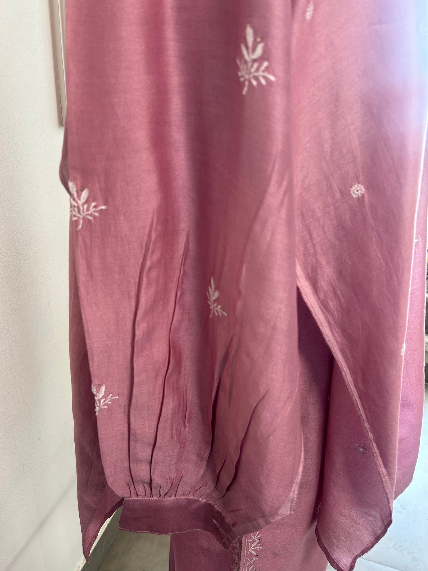 Elara- Mul Chanderi Chikankari Co-ord set