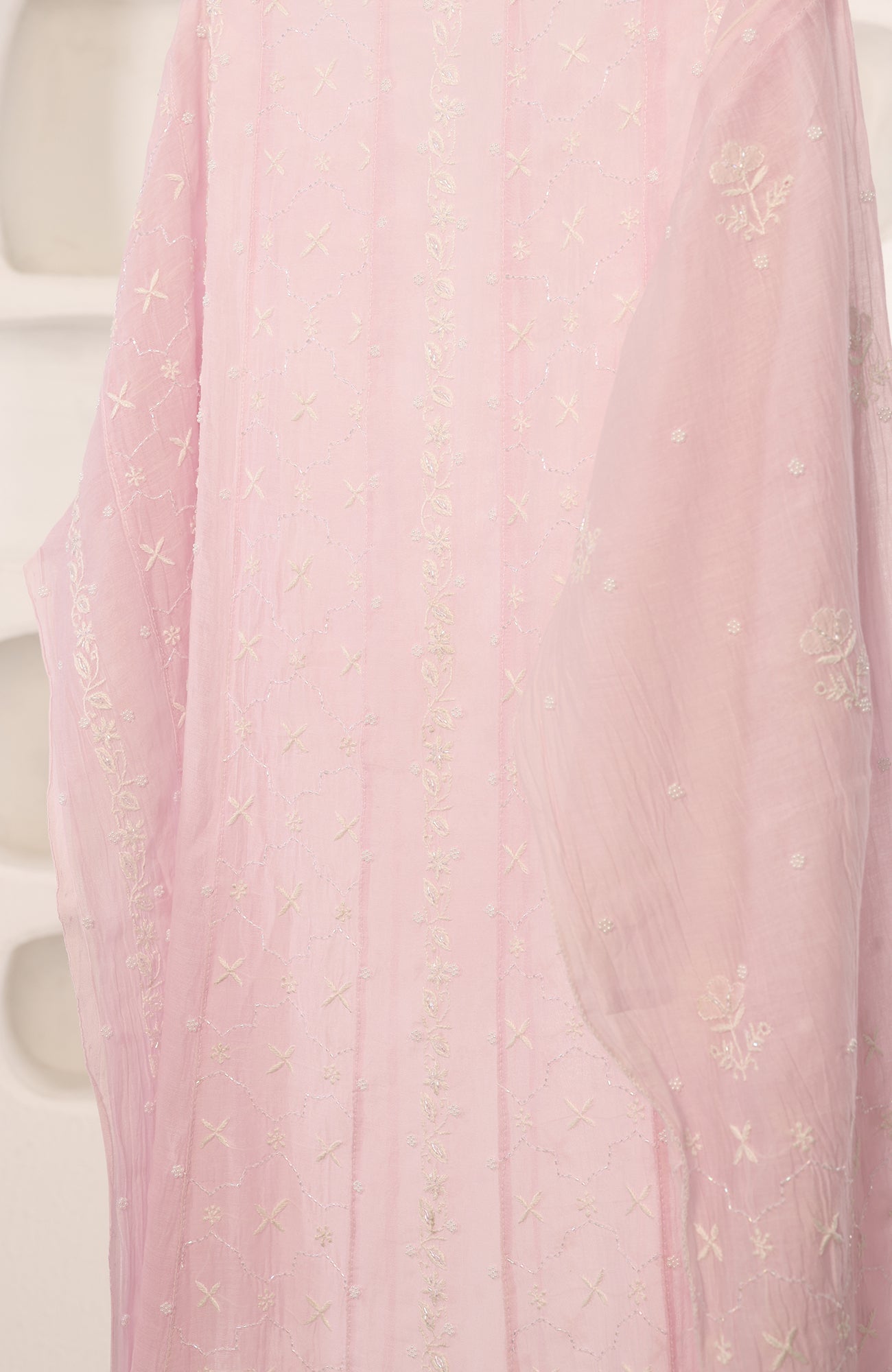 Layers of Lavender- Mul Chanderi Chikankari Anarkali