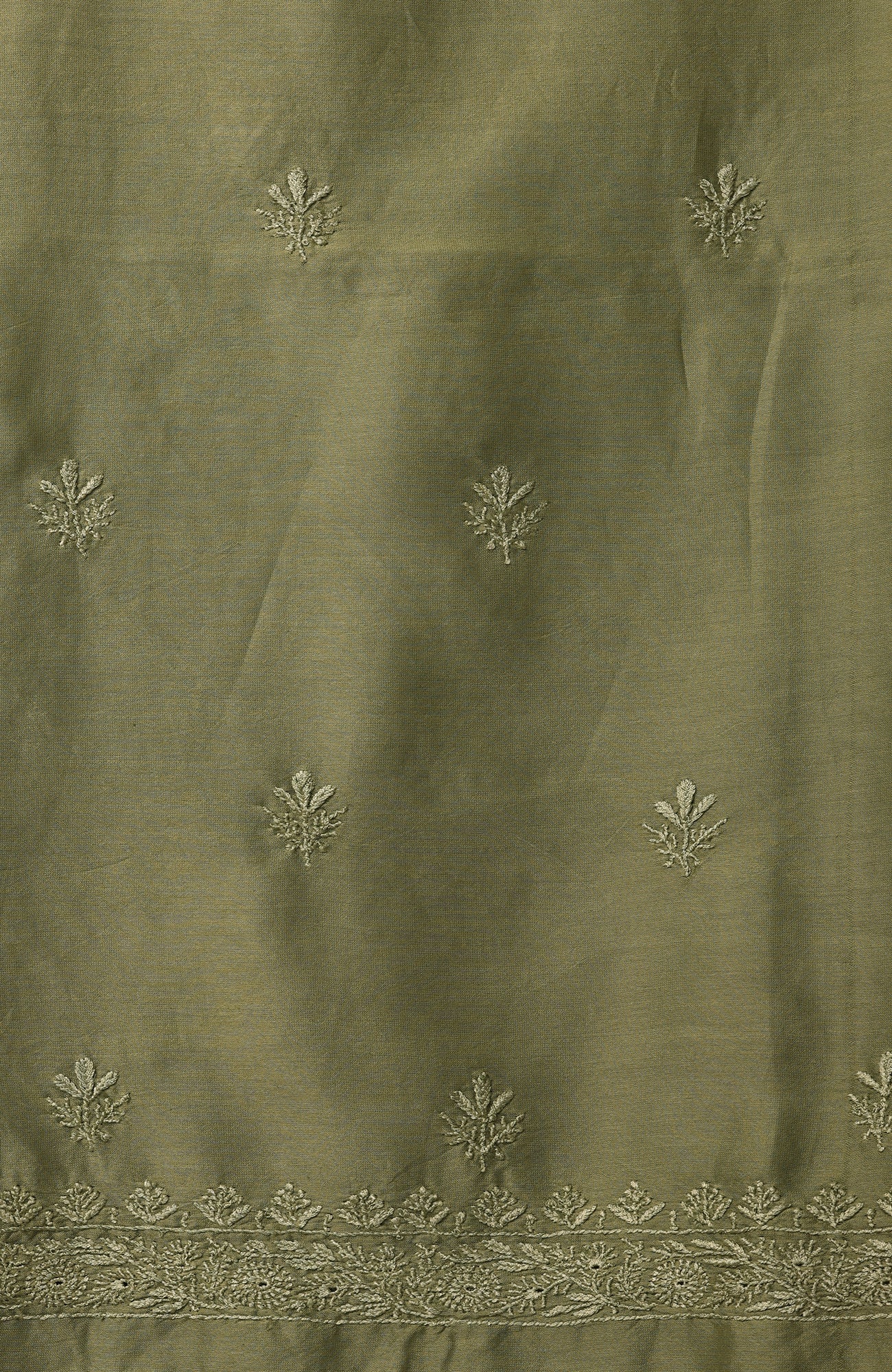 Pista Sorbet- Silk Chanderi Chikankari Men's Kurta