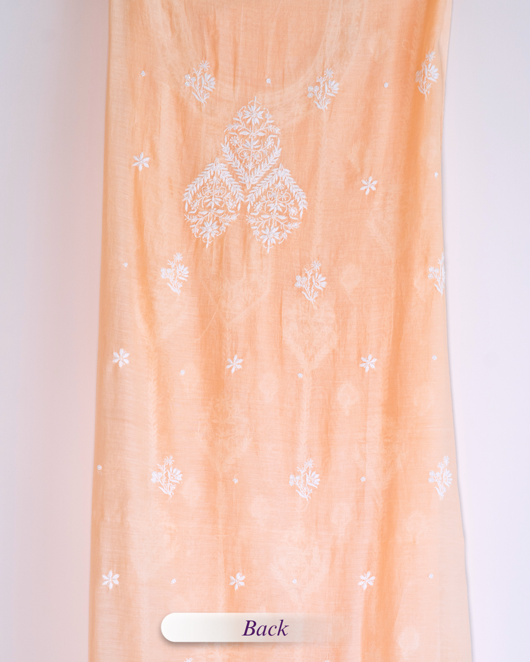 Taraana- Apricot Chikankari Suit in Mul Chanderi