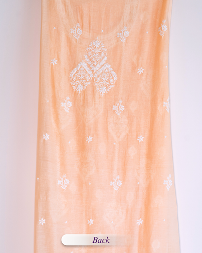 Taraana- Apricot Chikankari Suit in Mul Chanderi