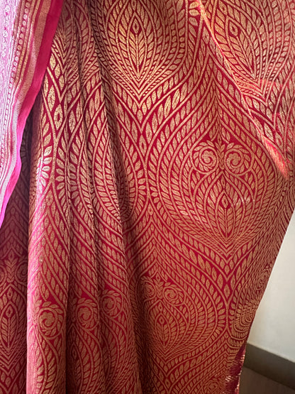 Rani- Silk Banarasi Brocade Saree