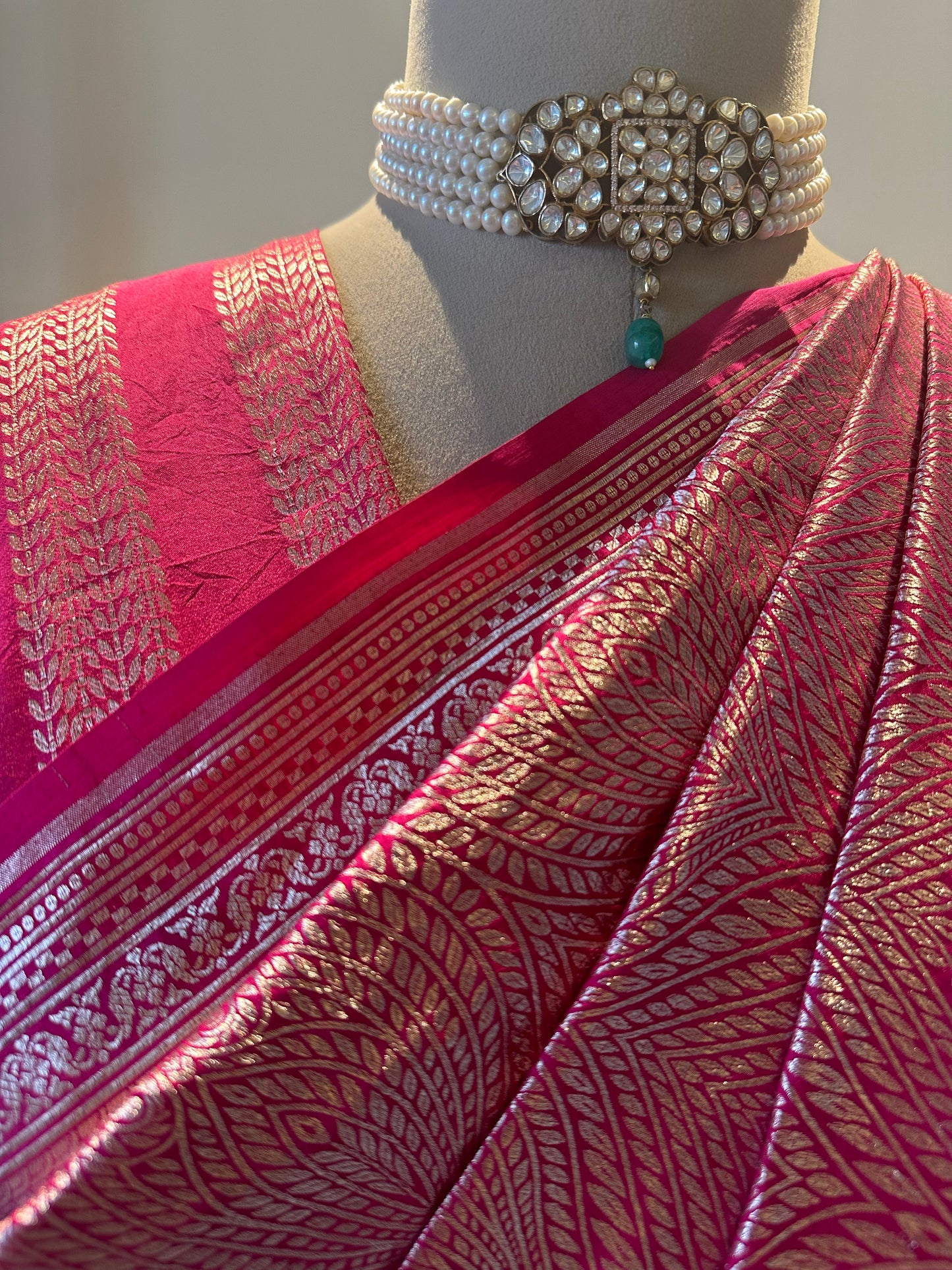 Rani- Silk Banarasi Brocade Saree