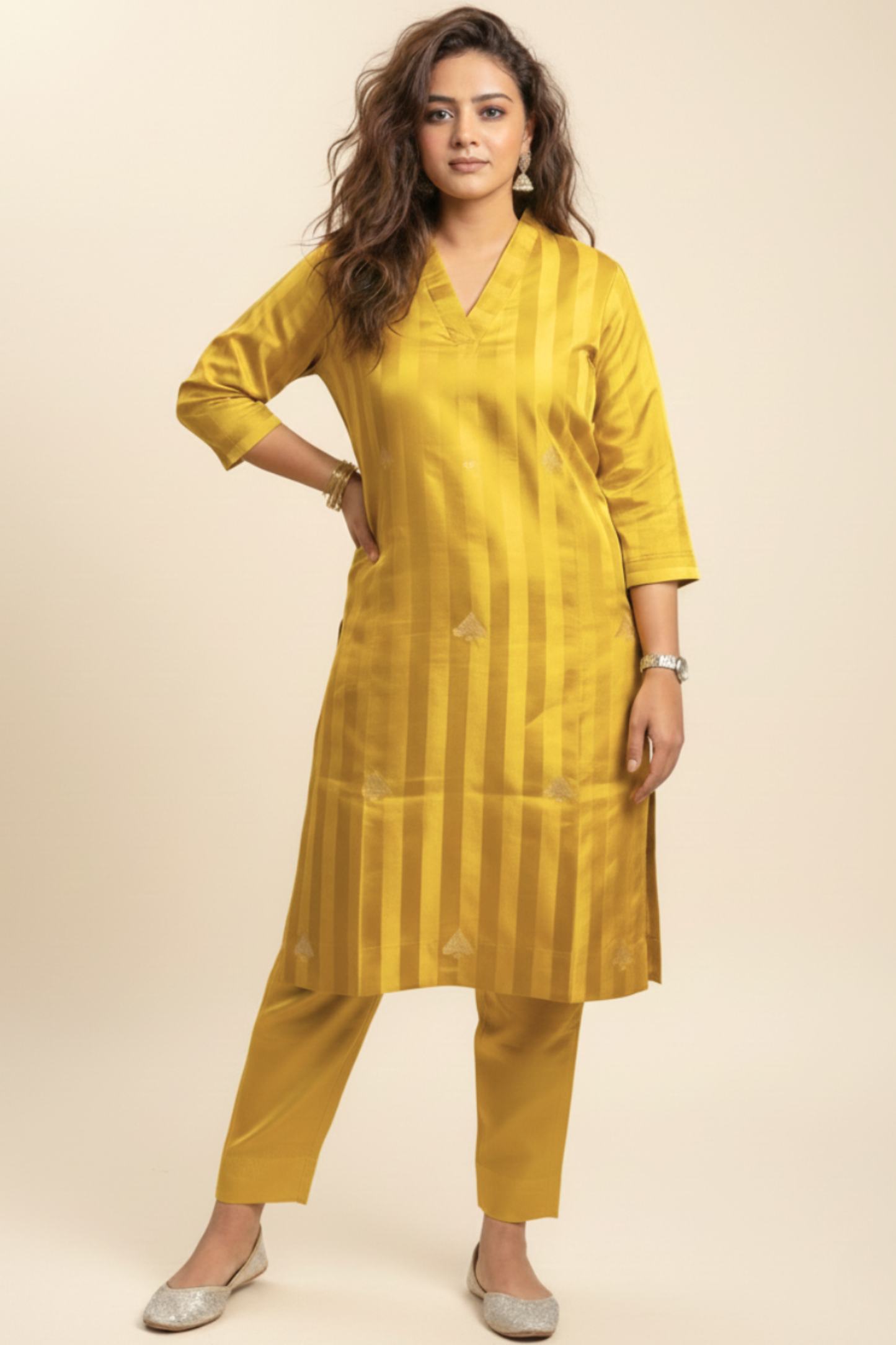 Lime Royale- Silk Banarasi Co-ord set