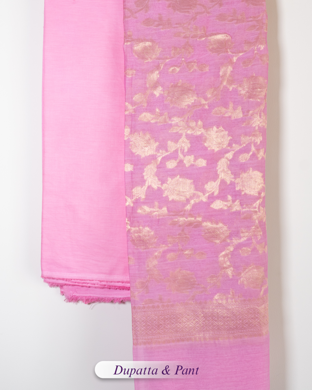 Vaidehi- Chikankari Mukaish Suit with Banarasi Dupatta