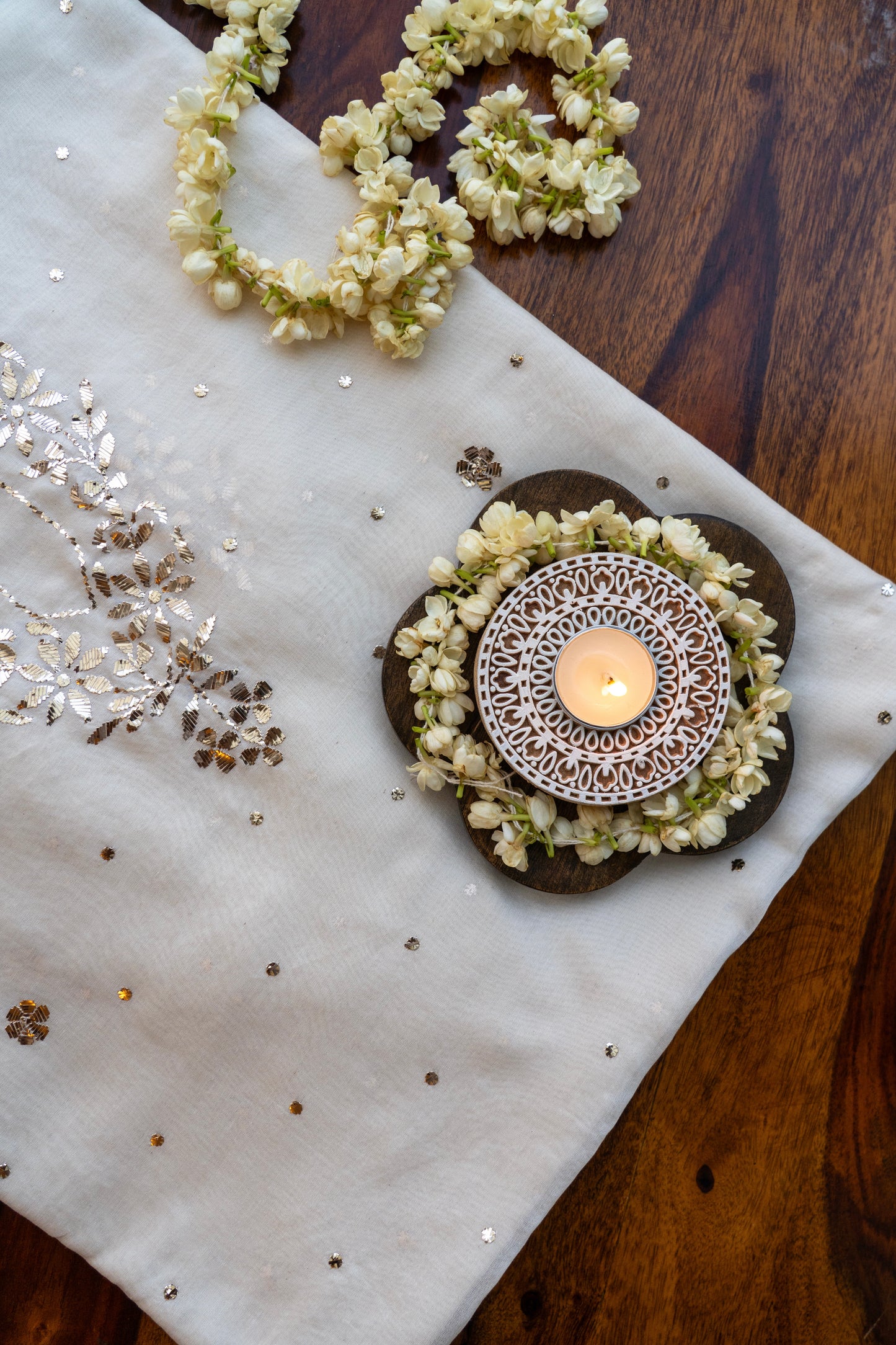 Rehaan- Ivory Mukaish Men's Kurta in Silk Chanderi