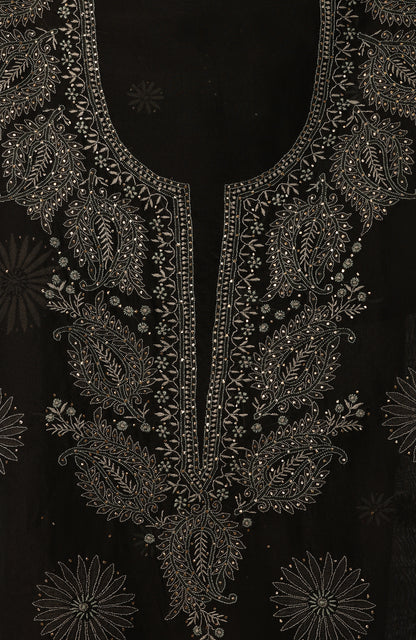 chikankari suit black