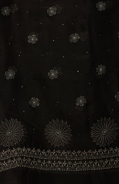 chikankari suit black