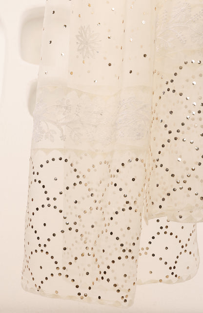 Hansini- Organza Chikankari Dupatta