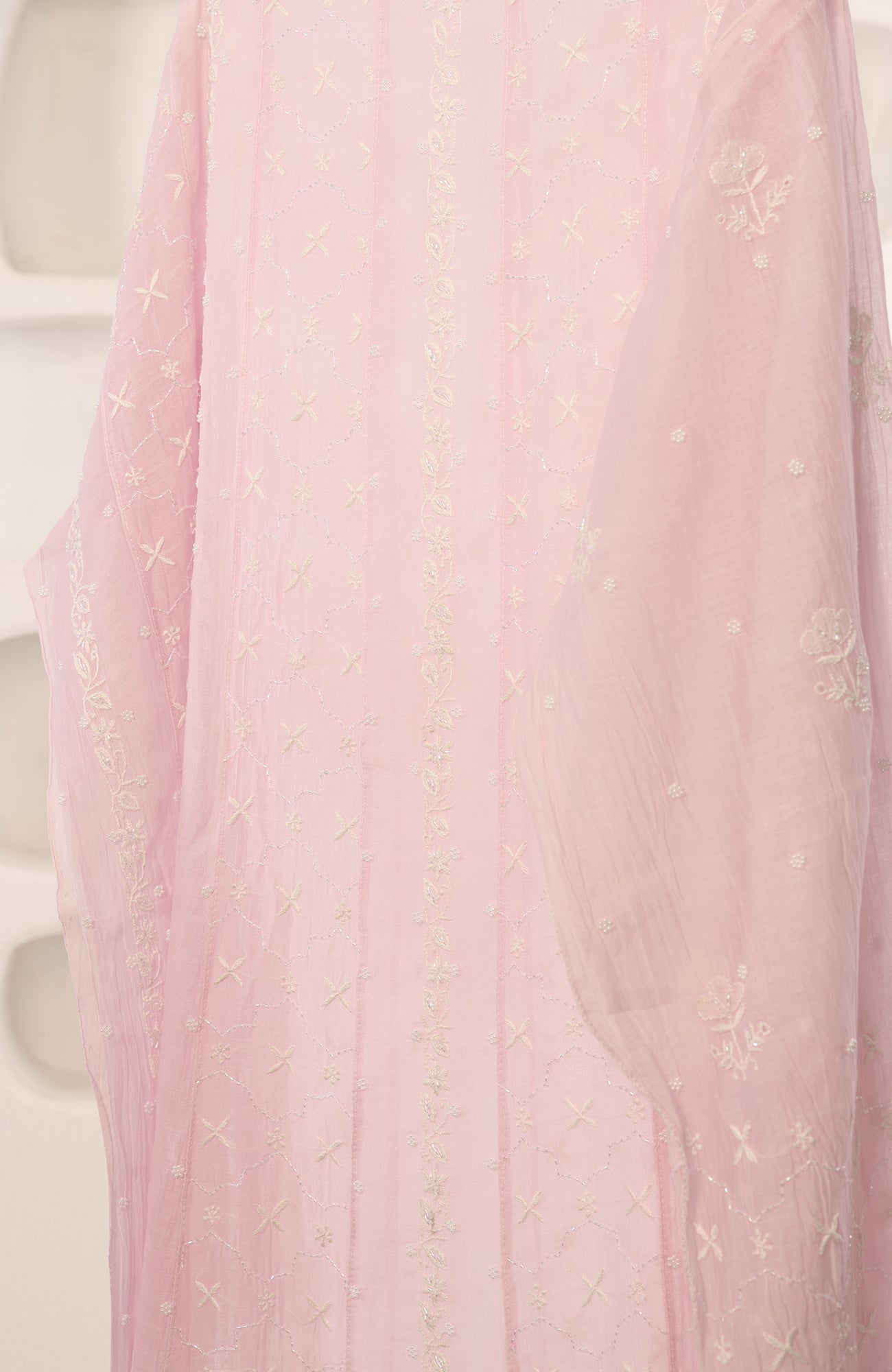 Layers of Lavender- Mul Chanderi Chikankari Anarkali