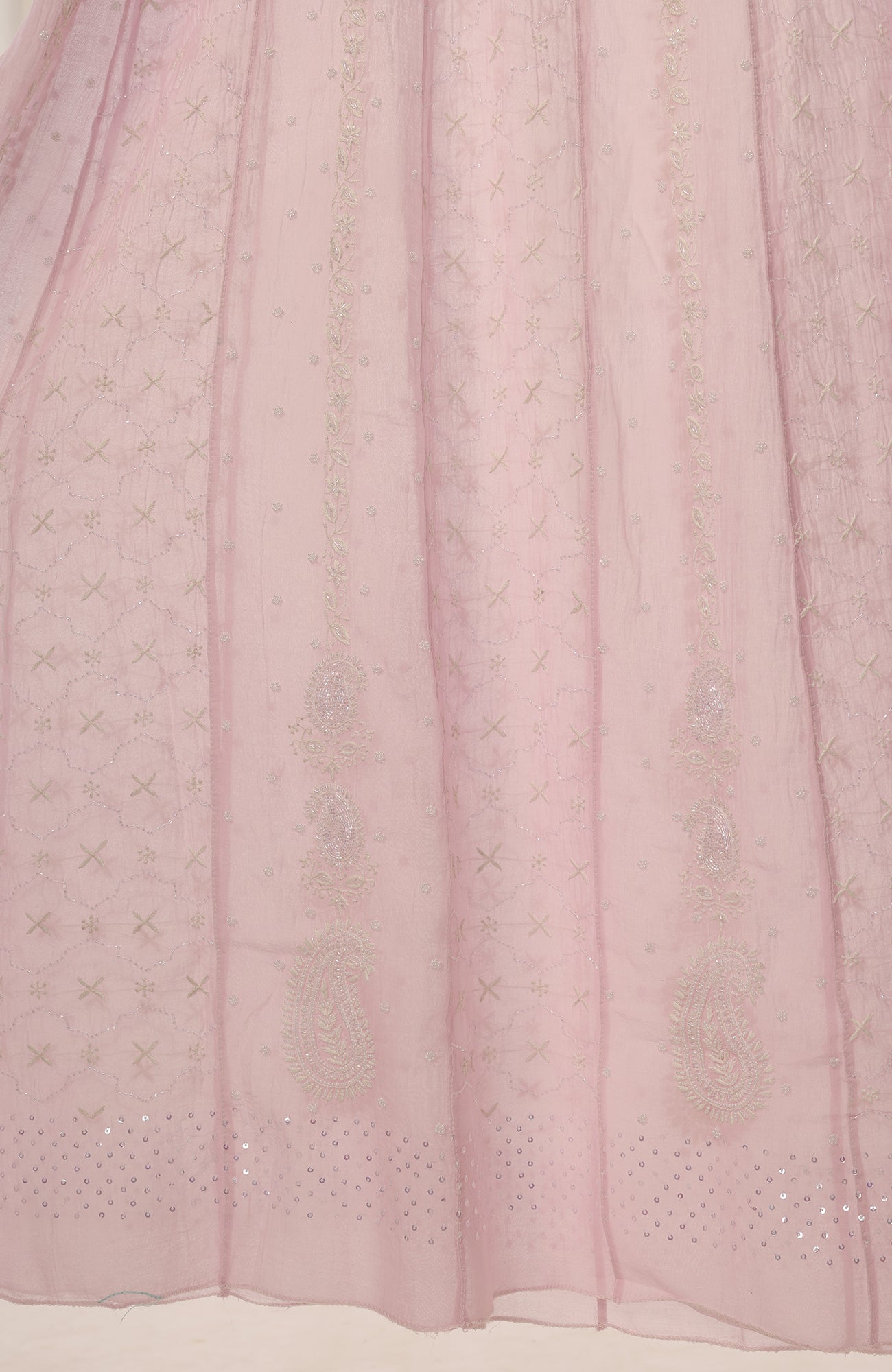 Layers of Lavender- Mul Chanderi Chikankari Anarkali