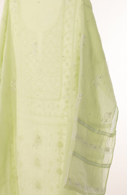 Neon Magic- Mul Chanderi Chikankari Suit