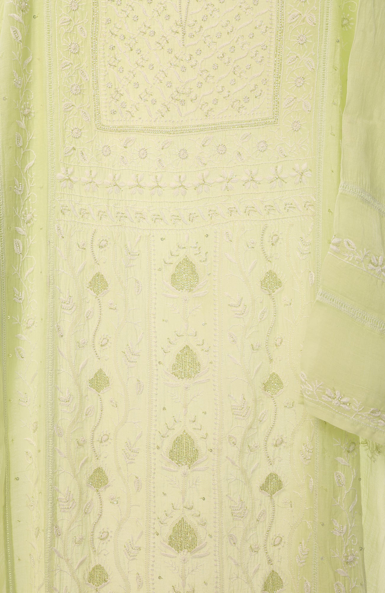 Neon Magic- Mul Chanderi Chikankari Suit