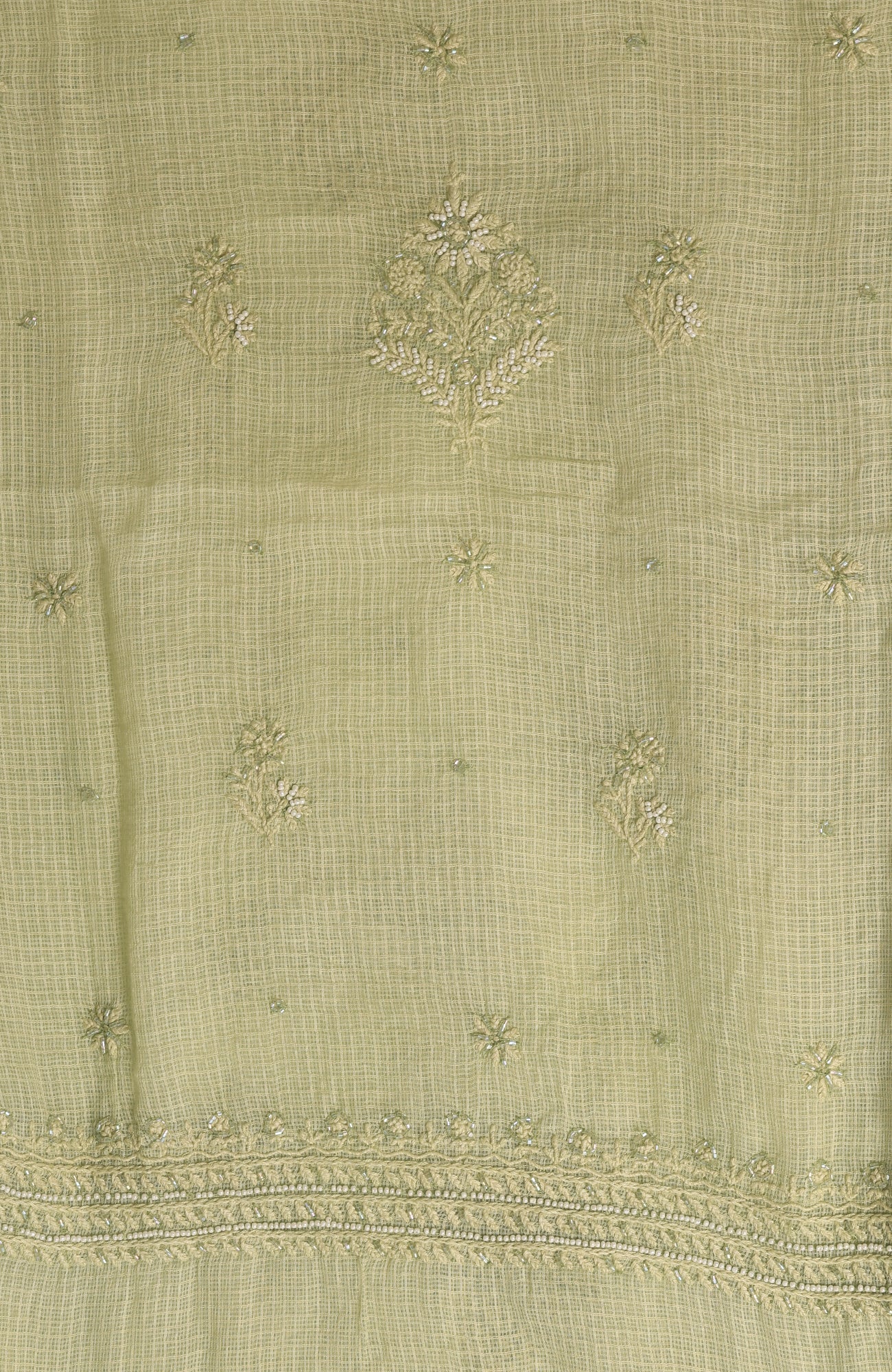 French Olive- Kota Chikankari Suit