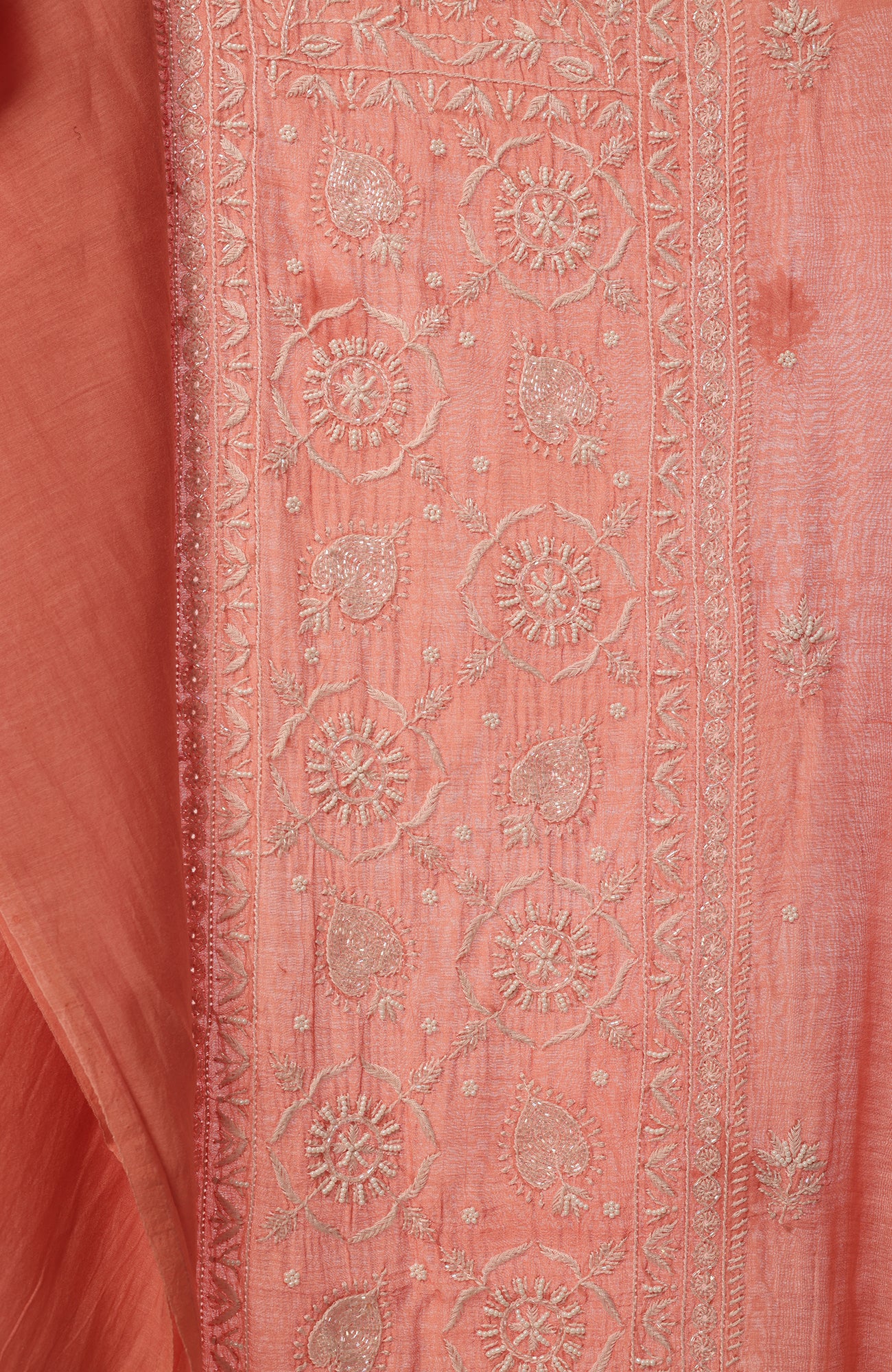 Lotus Malai- Mul Chanderi Chikankari Suit