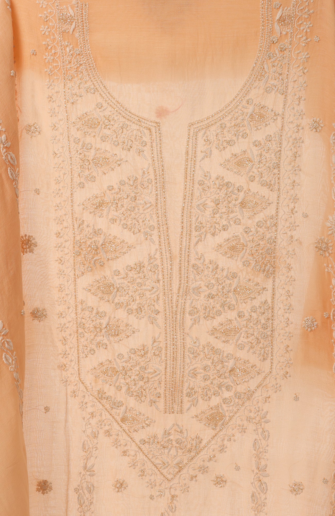 Tribhuj- Mul Chanderi Chikankari Suit