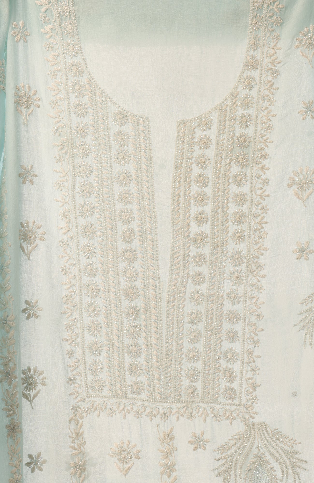 Morpankh- Mul Chanderi Chikankari Suit