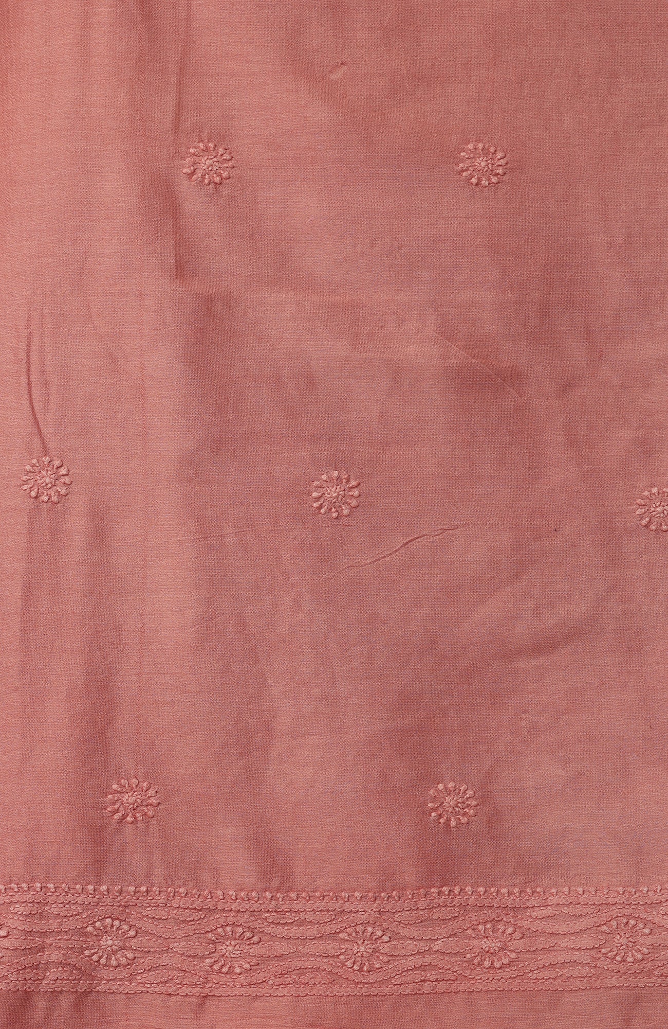 Pink Petals- Silk Chanderi Chikankari Men's Kurta