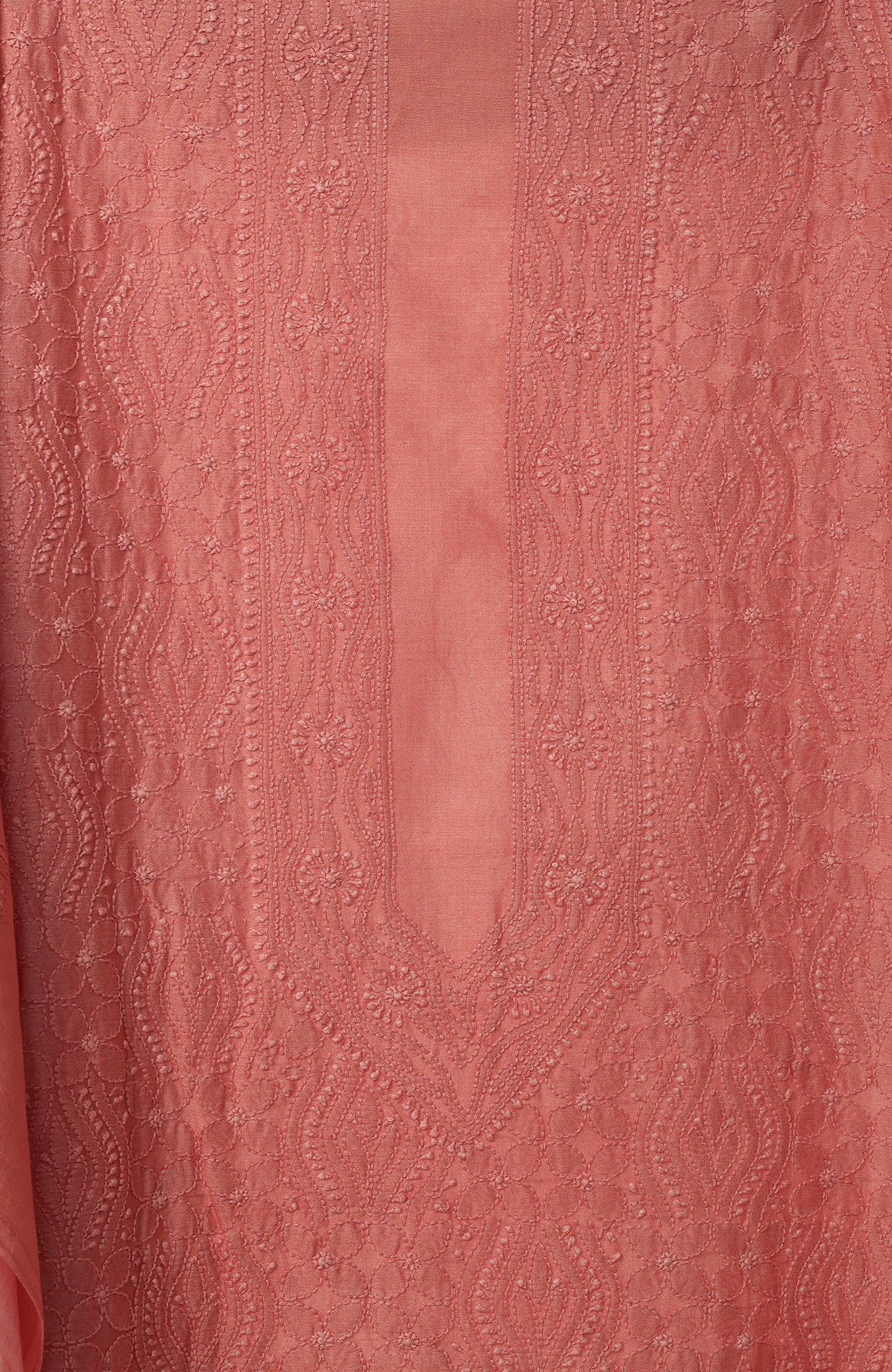 Pink Petals- Silk Chanderi Chikankari Men's Kurta