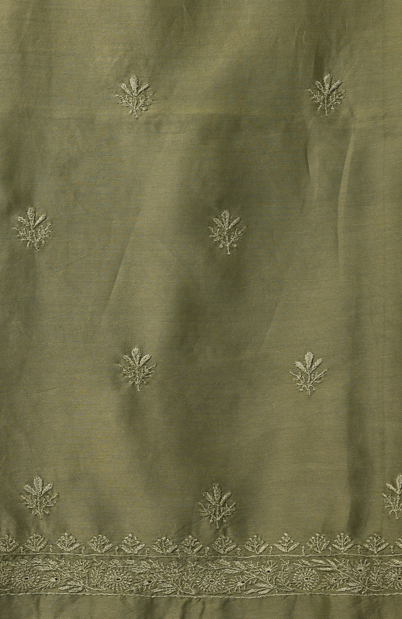 Pista Sorbet- Silk Chanderi Chikankari Men's Kurta