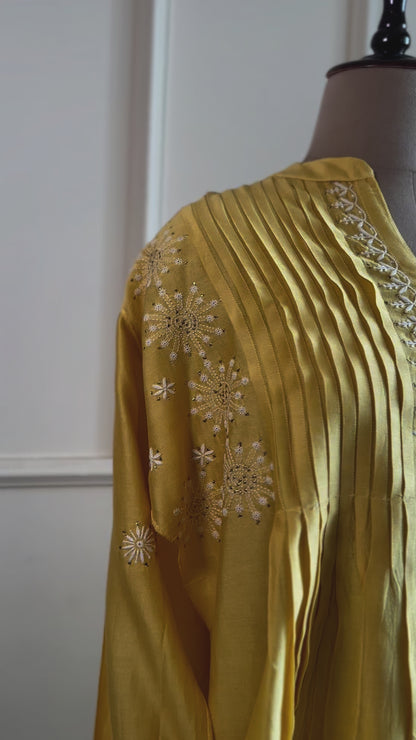 Hemlata- Mul Chanderi Chikankari Co-ord set