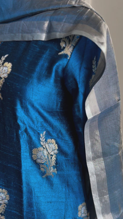 Bluebell- Raw Silk Banarasi Suit set