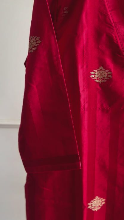 Ruby Royale- Silk Banarasi Co-ord set