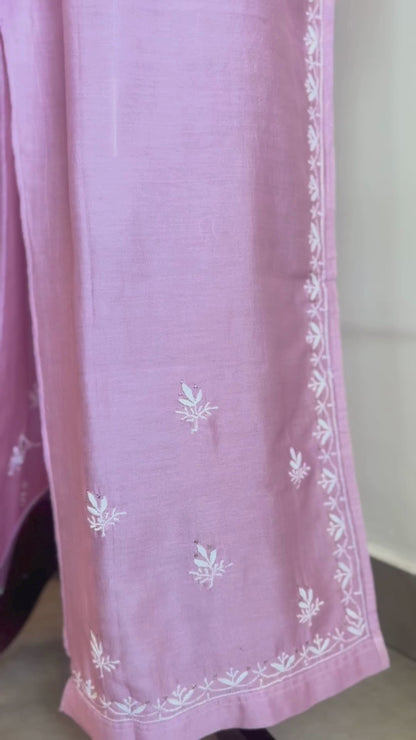 Elara- Mul Chanderi Chikankari Co-ord set